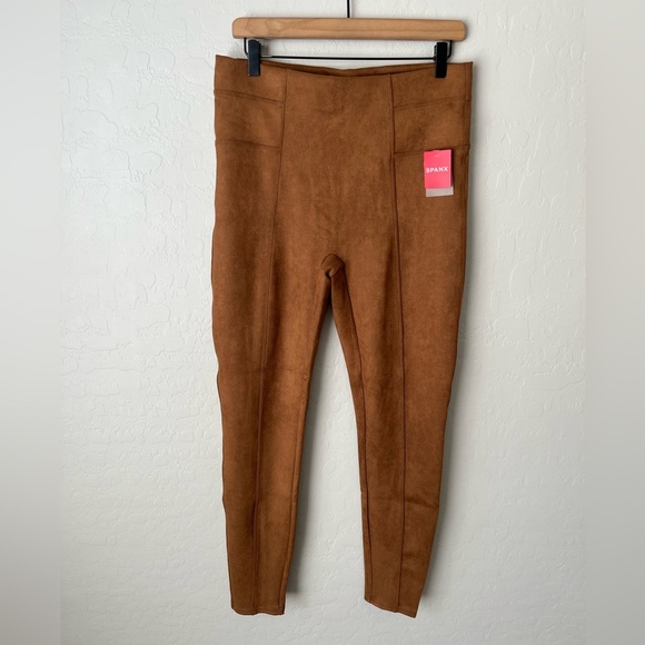 Spanx faux suede leggings camel XL NWT - Picture 4 of 9